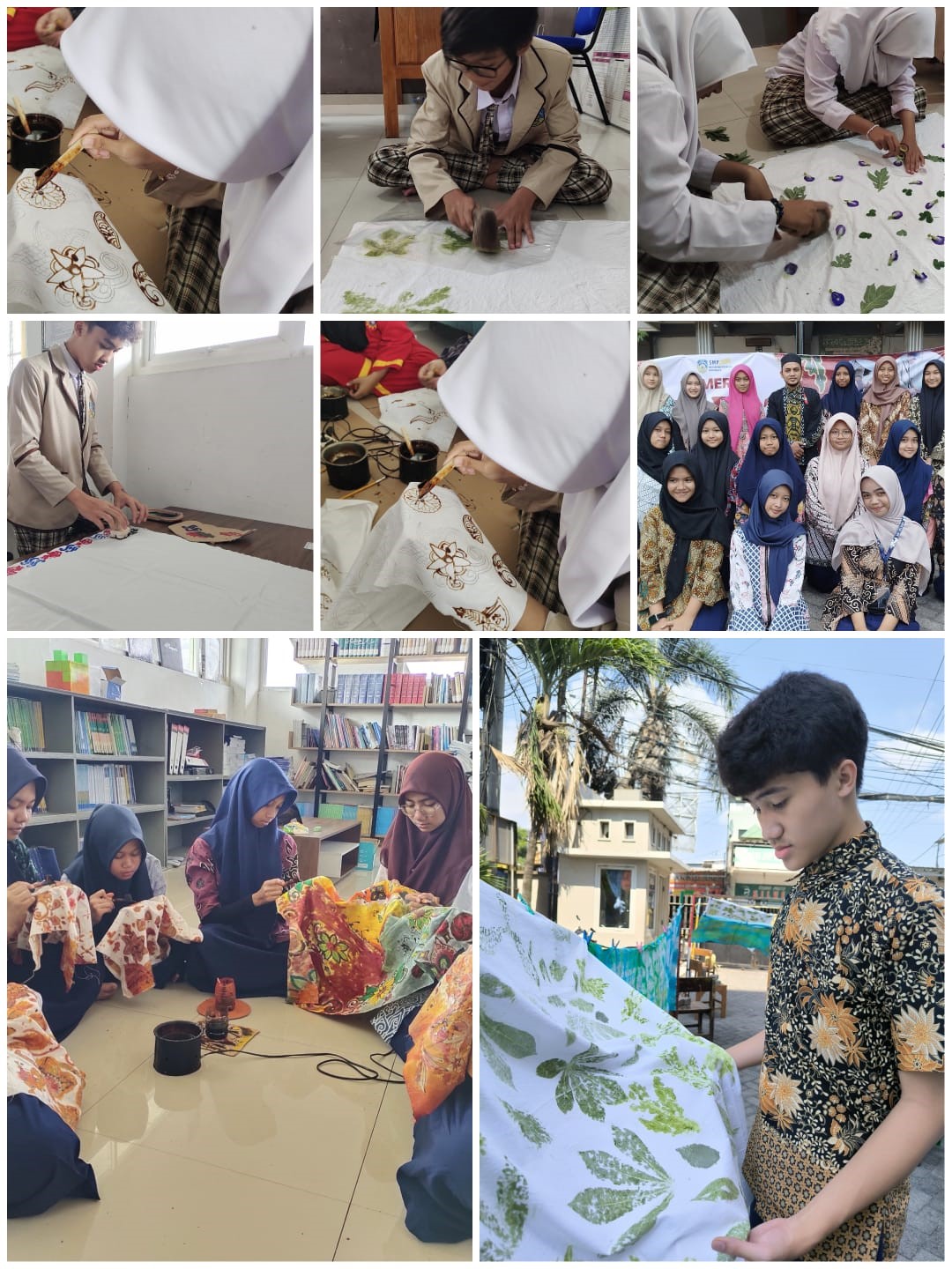 Siswa SMP Muhammadiyah 14 Surabaya Rayakan Hari Batik Nasional dengan Kreasi Empat Jenis Batik
